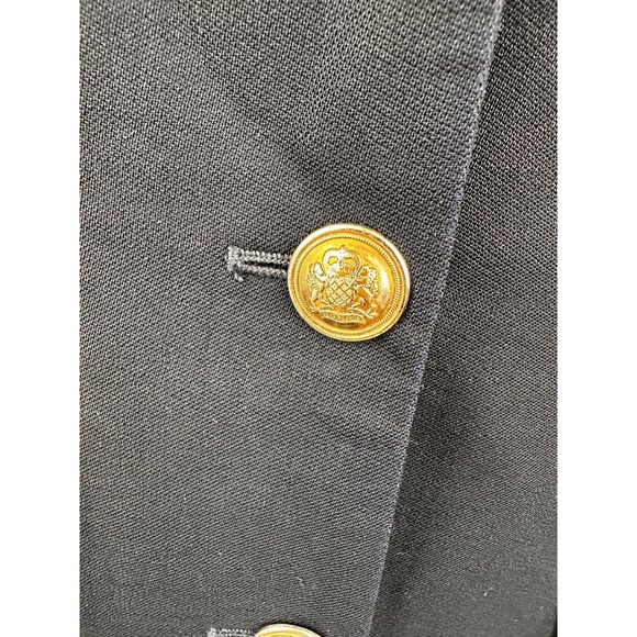 Lauren Ralph Lauren Navy VTGE Crest Logo Blazer Jacket SZ6 Gold Buttons Academia - Picture 6 of 13